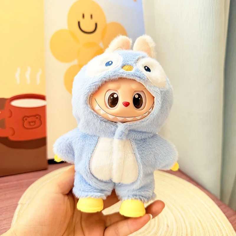 Clothes For Labubu 17cm II Idol Dolls Sitting Party The Monster Outfit Accessories Clothing Kids Gift Cute Penguin Baby Jumpsuit C250919