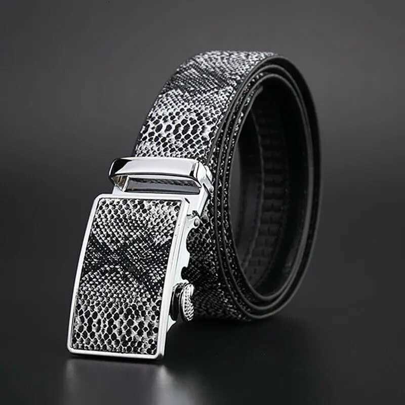 Men Automatic Buckle Ratchet Belt PU Leather Ratchet Belt Suitable for up with Jeans Z250919