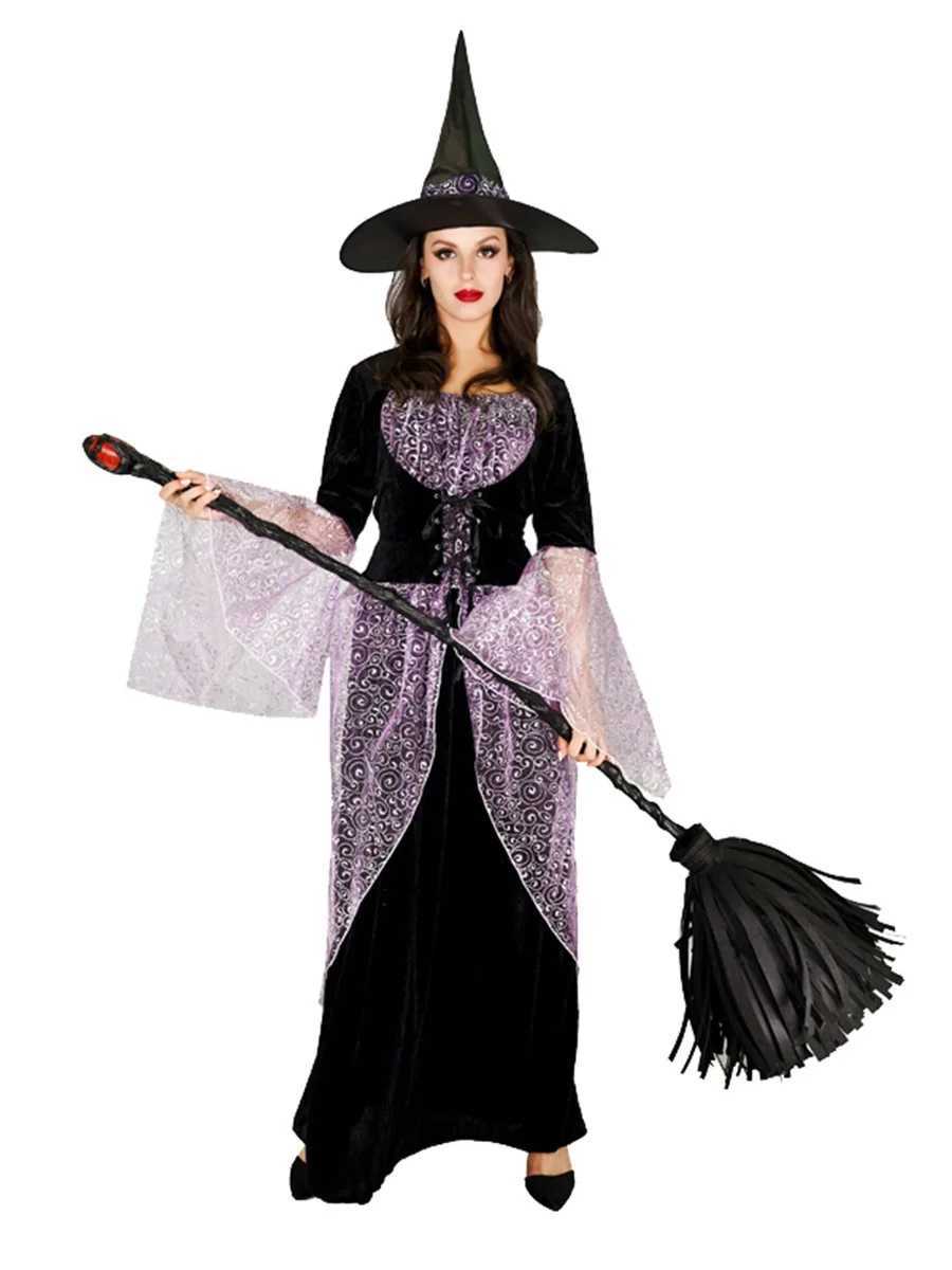 Halloween Adult Witch Dress Cosplay Witch Stage Show Party Dress L250918