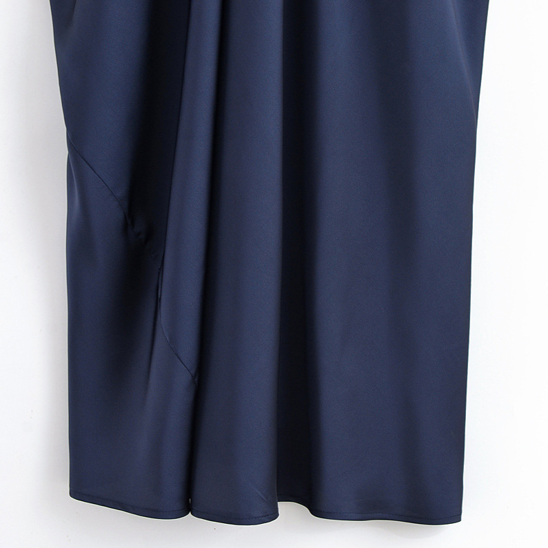 G20528 New 2025 summer new European and American style texture casual loose solid color sleeveless dress