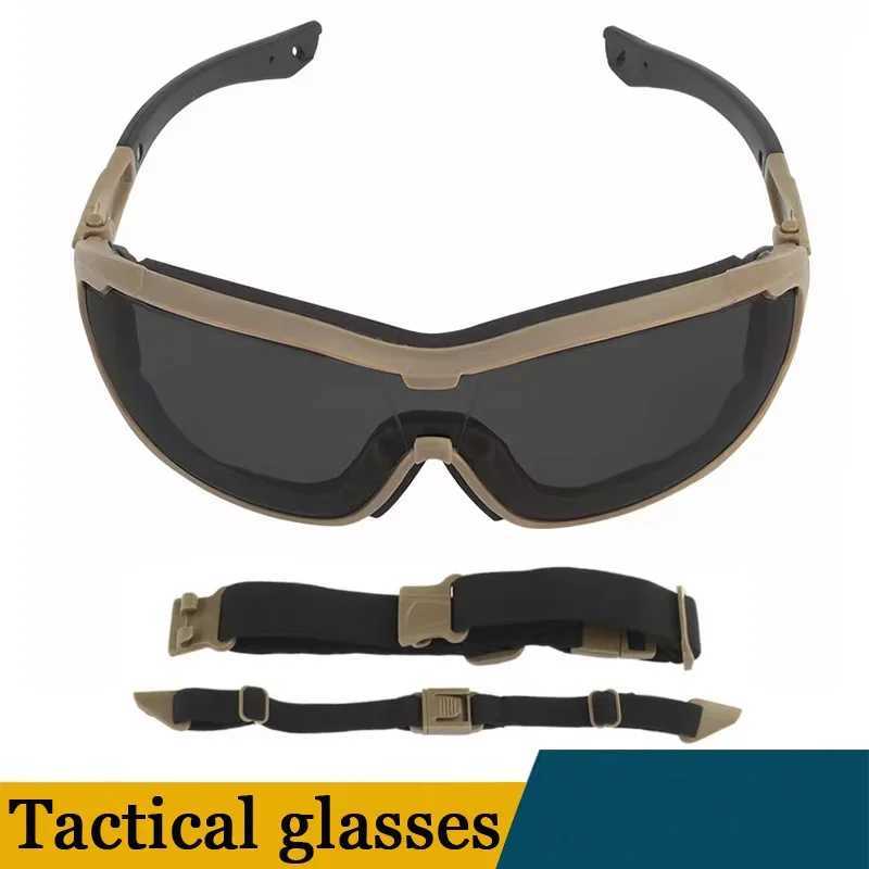 Outdoor Goggles Tactical Windproof Sunglasses Air Gun Color Bullet Shooting War Games Eye Protection Motorcycle Riding Glasses J250919