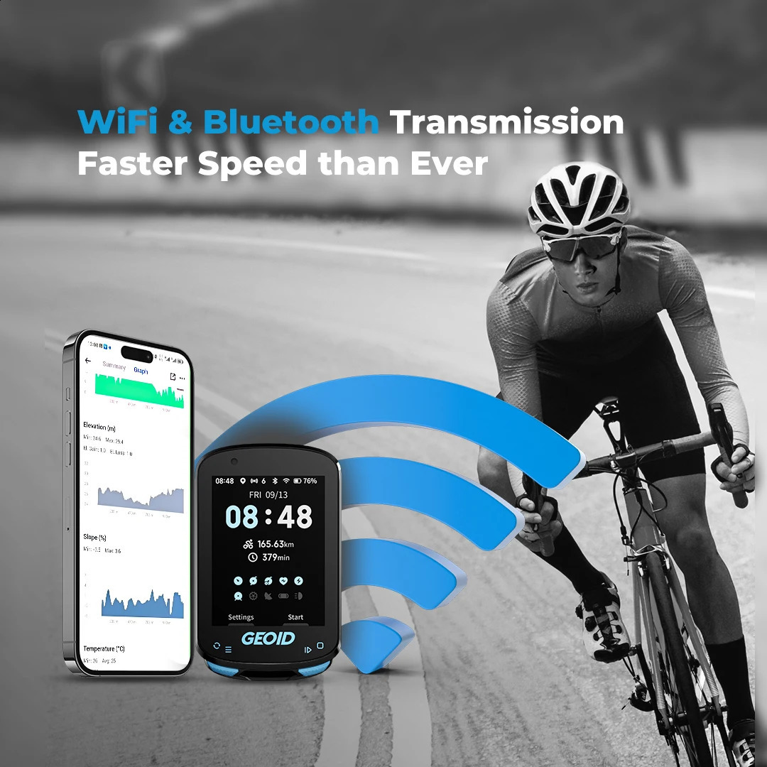 GEOID CC600 Route Navigation Bicycle GPS Computer 11 Languages Wireless Bike Speedometer Automatical WIFI ANT Odometer 260423
