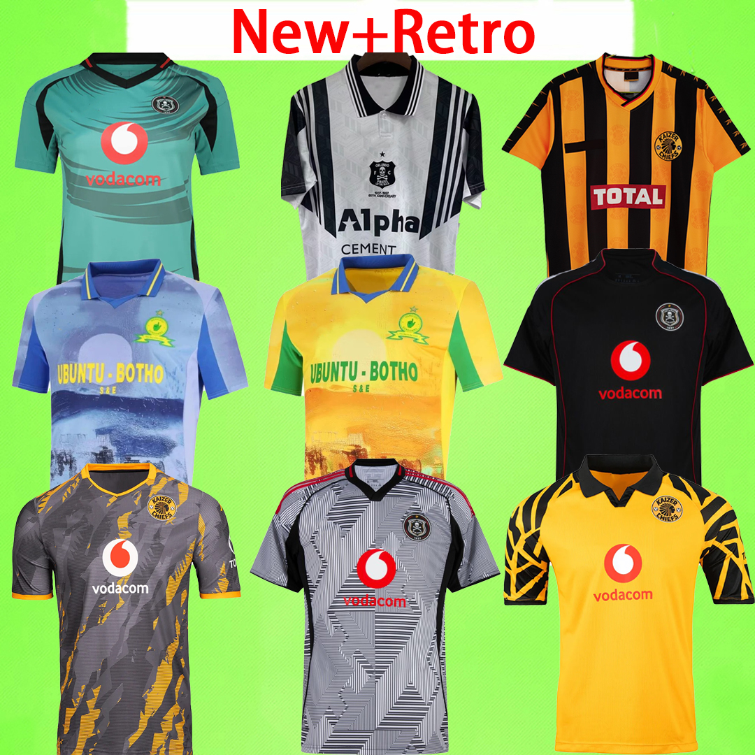 New + Retro Mamelodi Sundowns 2025 2026 Orlando Pirates Soccer Jerseys 25 26 home away third Kaizer maillot de football shirt South Africa uniform Chiefs 97 98 1997 1998