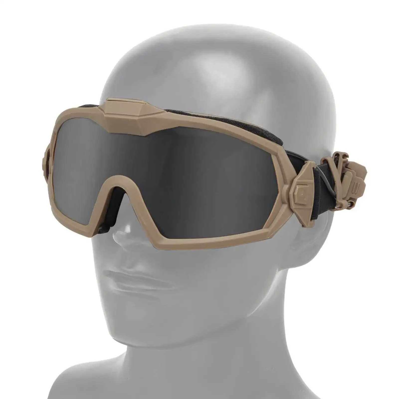 AntiImpact Goggles with Fan Tactical Safety Goggles AntiFog UV400 Glasses Eyewear with 2 Lens for Riding Shooting Hunting J250919