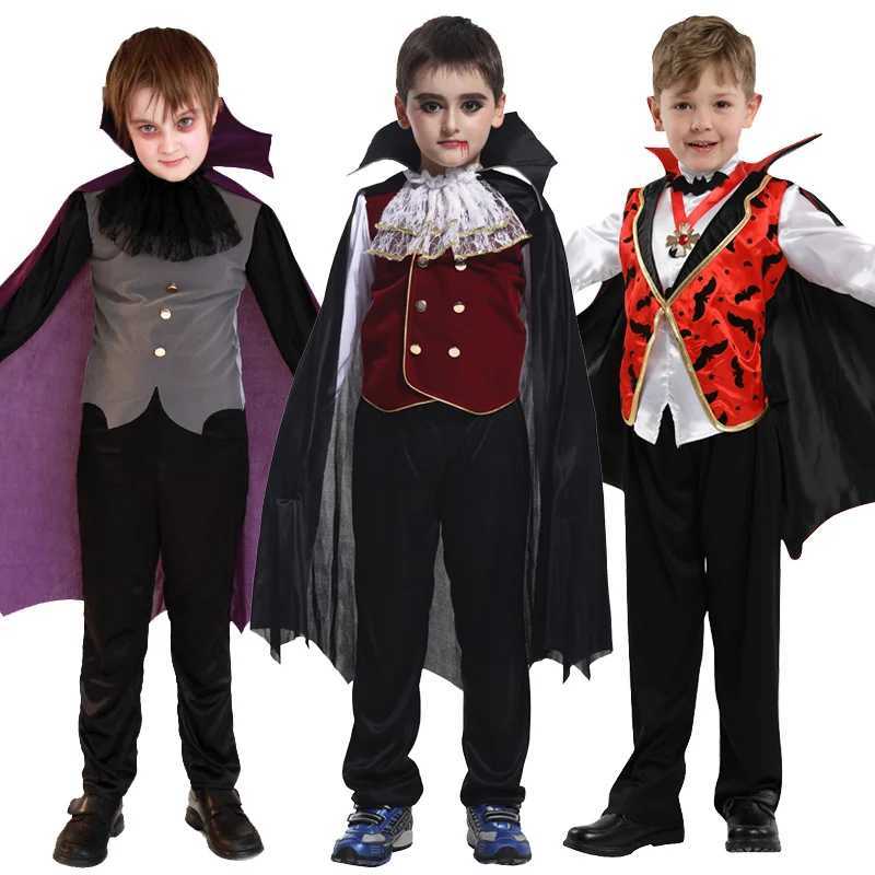 Halloween Vampire Cosplay Costume for Kids Carnival Party Dress Up Outfit Children Role Play Vampiran L250918