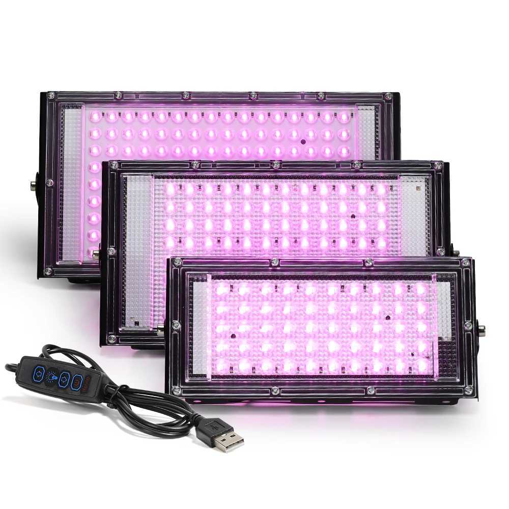 Full Spectrum LED Grow Light PhytoLamp For Plants Tent Flower Seeding USB 5V Switch Dimming Range Lamp Floodlight Grow Phyto Box C2509191