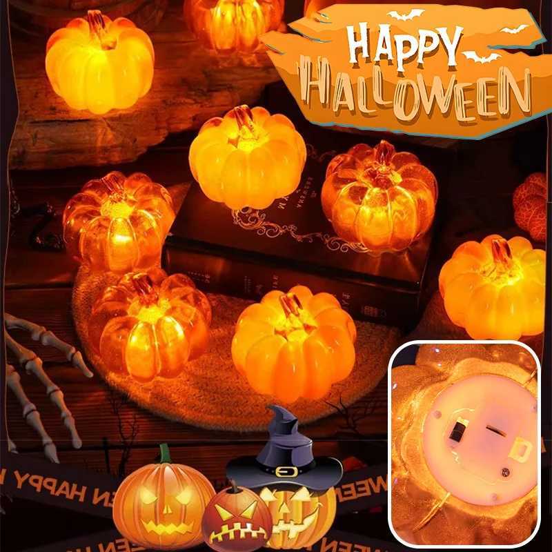 Halloween Pumpkin Light LED Glowing Desk Lamp 2025 Decorations Spooky Party Prop for Home Garden Festive Home Accessories C250919