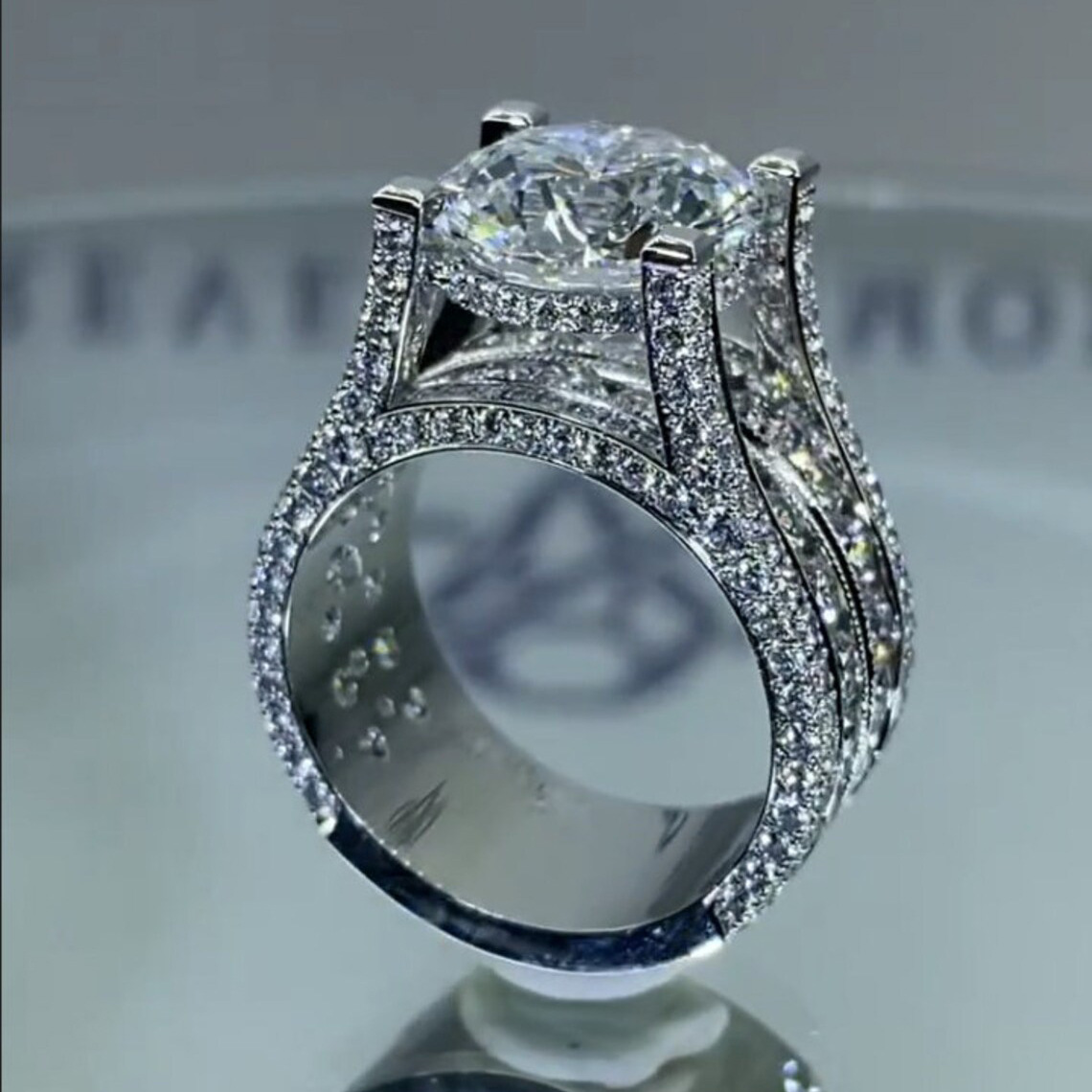 Solitaire Ring Women's Round Zircon Ring Vintage Square Crystal Rings Designer Diamond Rings Fashion Wedding Jewelry