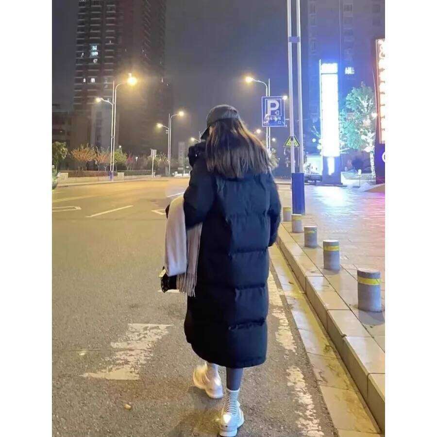 Bolubao 2025 Men Couple Coat Fashion Long Hooded Quality Korean Style Casual Women Winter Duck Down Jacket