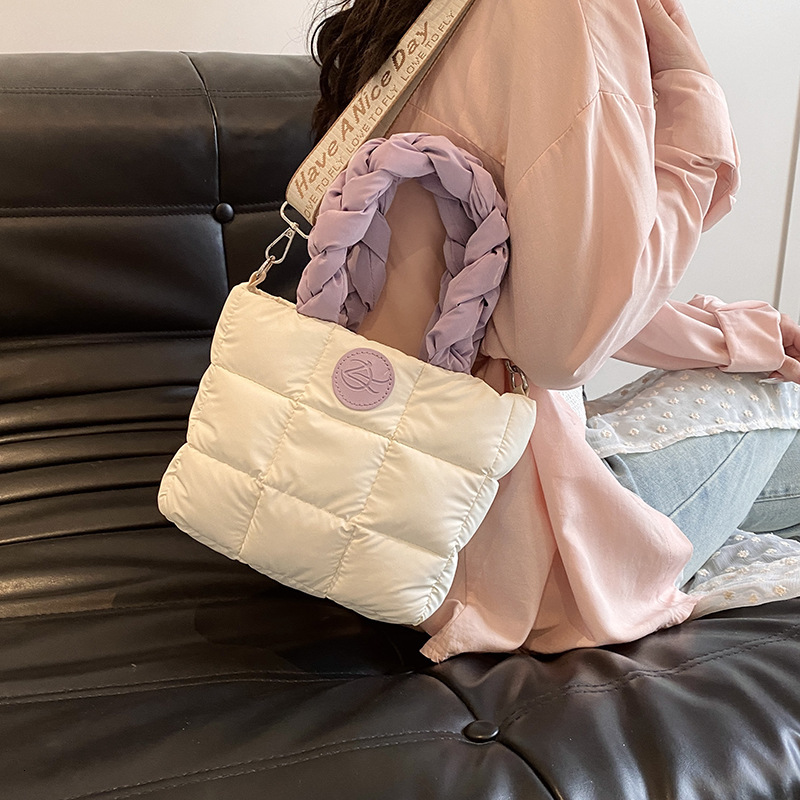 2025 New Fashion Women's Bag Cotton Down Handbag Designer Crossbody Bag