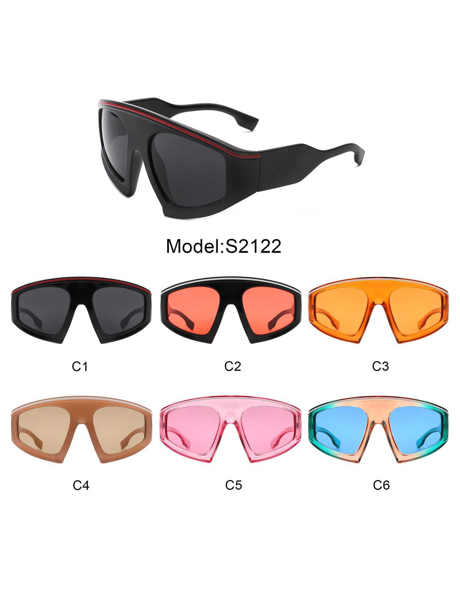 MAXJULI Oversized Candy Color Sunglasses For Men Women Fashion Black Gradient Sun Glasses Driving W8238 J250919