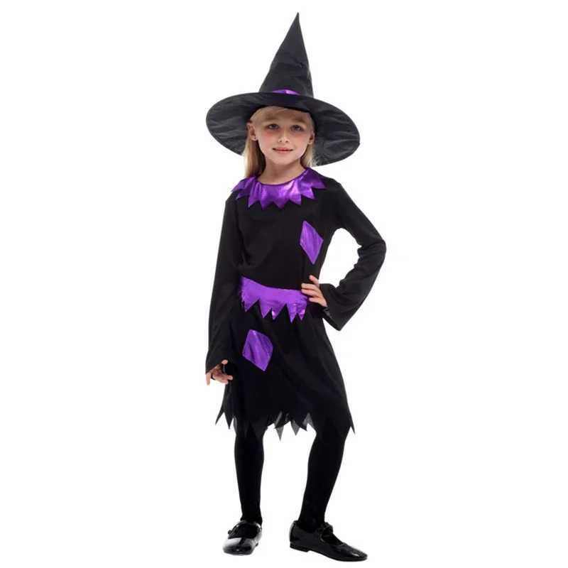 Halloween Costume For Children Witch Costume Girl Dress Carnival Party Kid L250918