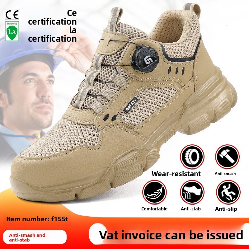 Ddmysheep casual shoes breathable unisex shoes anti-stab anti-shatter lightweight safe shoes with steel toe caps intelligent fasteners all-season work