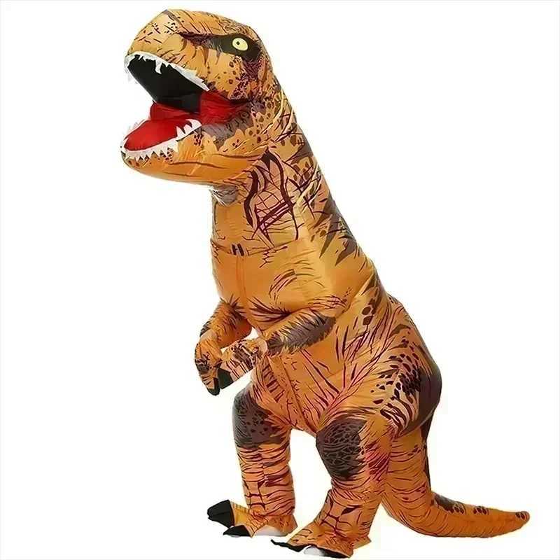 2024 Childrens and Adult Unisex Inflatable Dinosaur Tyrannosaurus Rex Role Playing Costume Halloween Performance Costume L250918TU7L