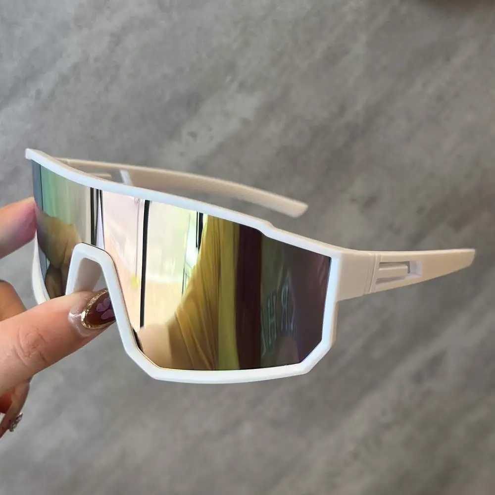 New Cycling Fashion Sports Sunglasses Colorful Integrated Goggles Outdoor Cycling Mountaineering Sunscreen Sun Glasses UV400 J250919