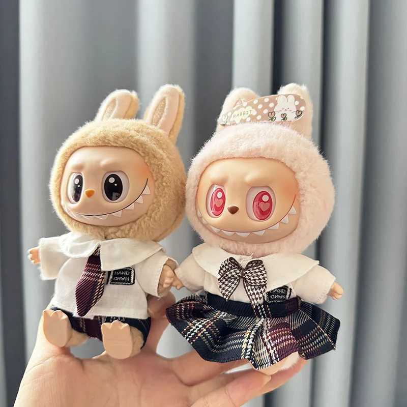 17cm Dolls Clothes I II Idol for Labubu The Monster Outfit Accessories Sitting Party Kids Gifts School Uniform White Shirt JK C250919