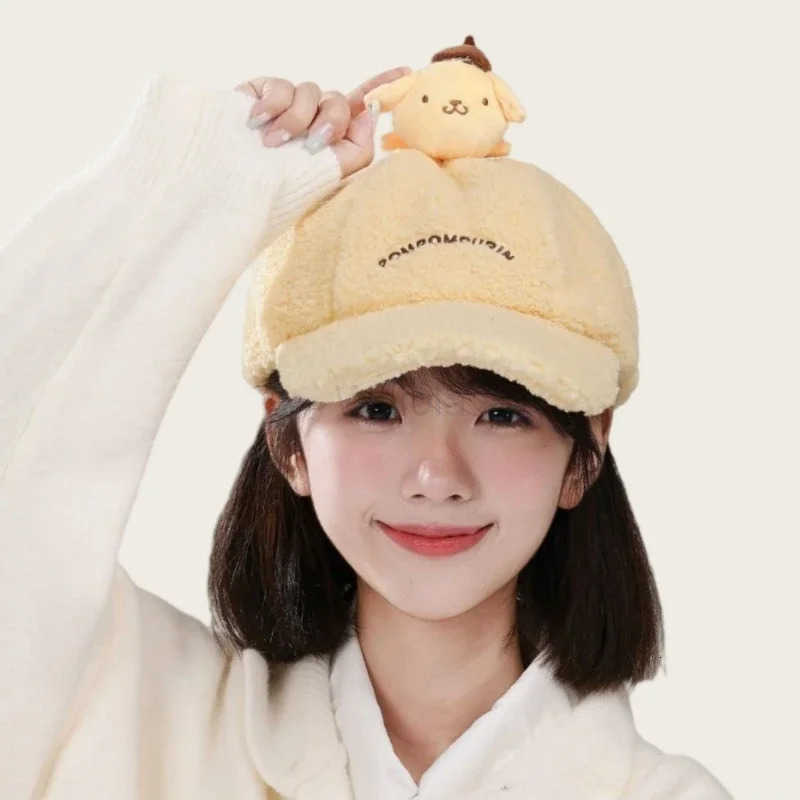 Sanrio adult cartoon plush baseball hat Cartoon Outdoor Big Head Circumference Keep Warm Autumn and Winter Hats L250919