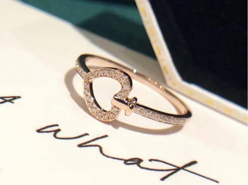 Ins Top Sell Wedding Rings Simple Fashion Jewelry Sterling Sier Rose Gold Fill Pave White Sapphire CZ Dia Promise Party Women Heart Band Ring Gift ddm