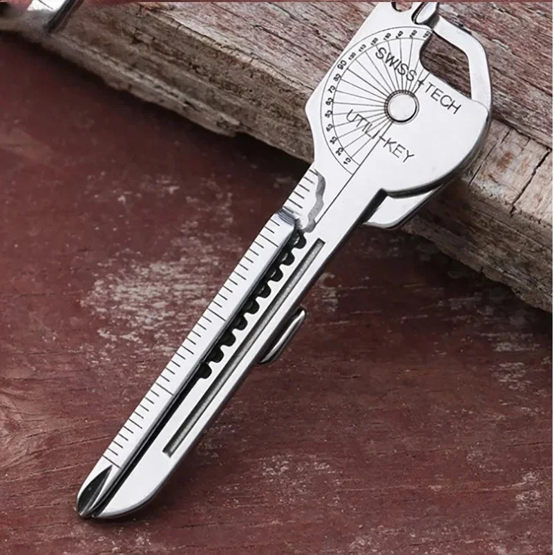 8in1 MultiTool Keychain for Camping Survival Folding Screwdriver Bottle Opener Compact Outdoor Utility Pliers with Key 250918