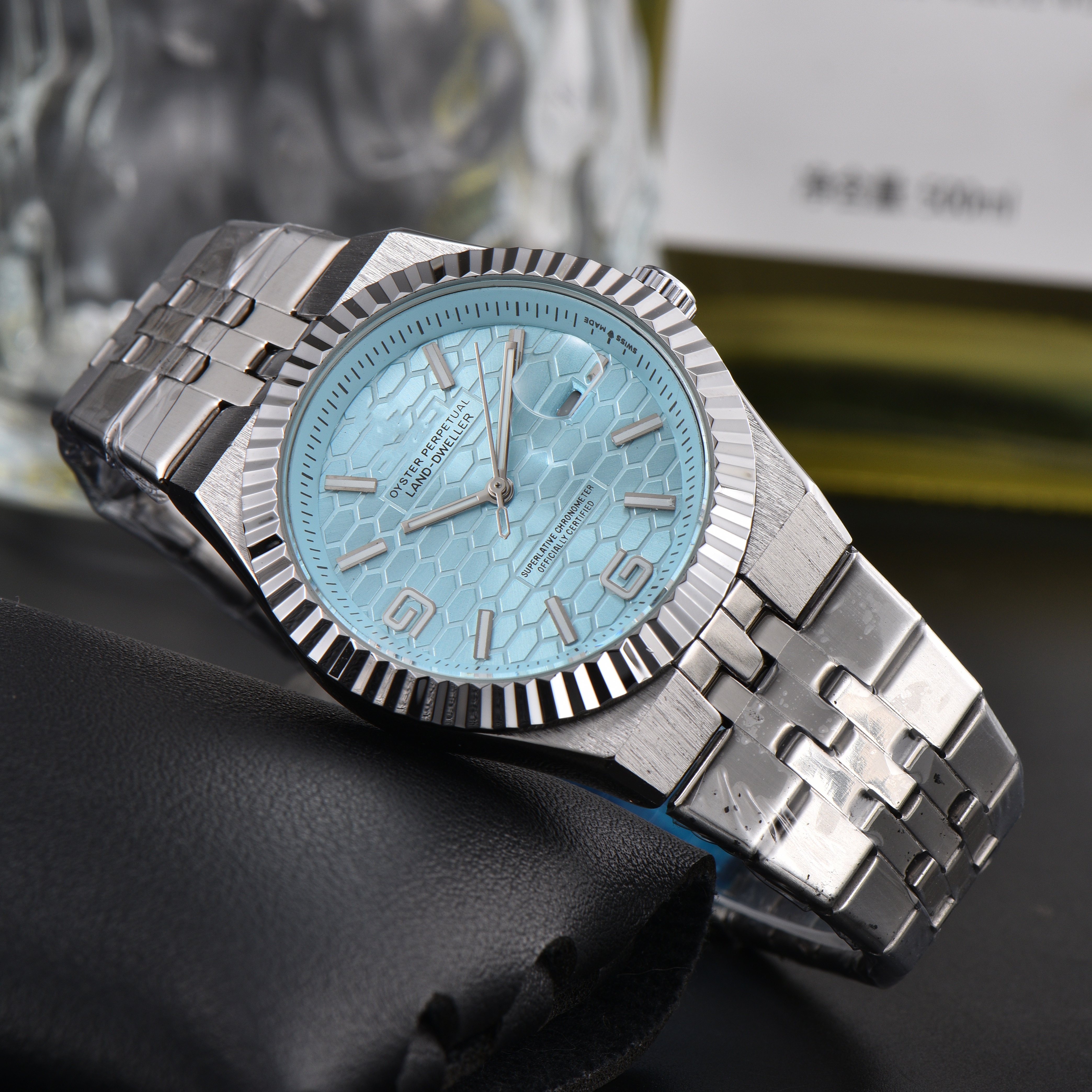Luxury men women Oysterity Perpetual Land-Dweller watches Quartz automatic movement WATCH stainless steel strap Wristwatches Montres bracelets Relogio Uhren