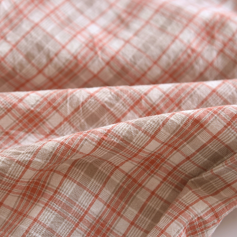 Men's washed cotton shorts, casual elastic waistband drawstring, lightweight summer beach shorts