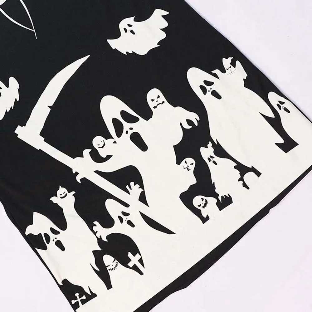 Skeleton Ghost Luminous Halloween Cloak Skull Horror Mask Role Playing Kids Halloween Dress Up Death God Luminous L250918