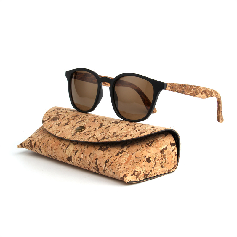 wood grain temples polarized square frame sunglasses with box four colors to choose from trendy uv protection uv400