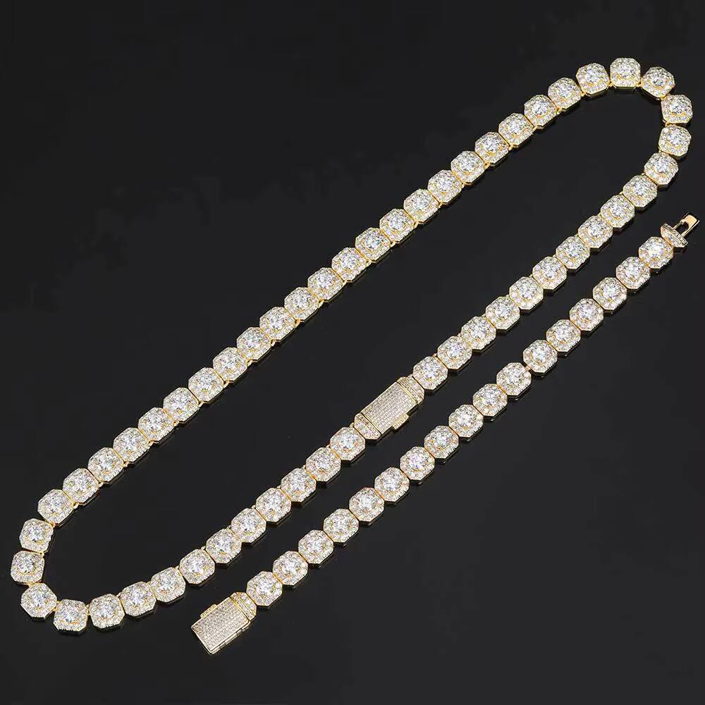 Wholesale Hip Hop Jewelry White Gold Plated Cuban Link Chain Iced Out Cuban Chain Cuban Link Chain Necklace