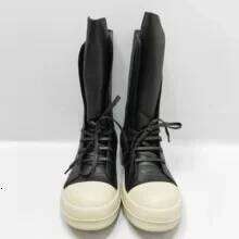 2025 Men Top Platform Boots Lace Up Zip Genuine Leather Trainers Sneakers High Street Autumn Black Designer Shoes