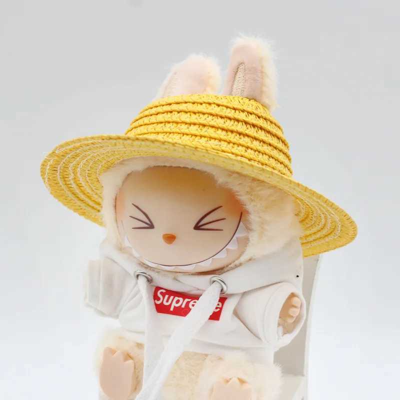 Labubu Hat Open Top Straw Hat Woven Hat Labubu Party Clothing Accessories Countryside Style Labubu Outfit for Sitting Party C250919