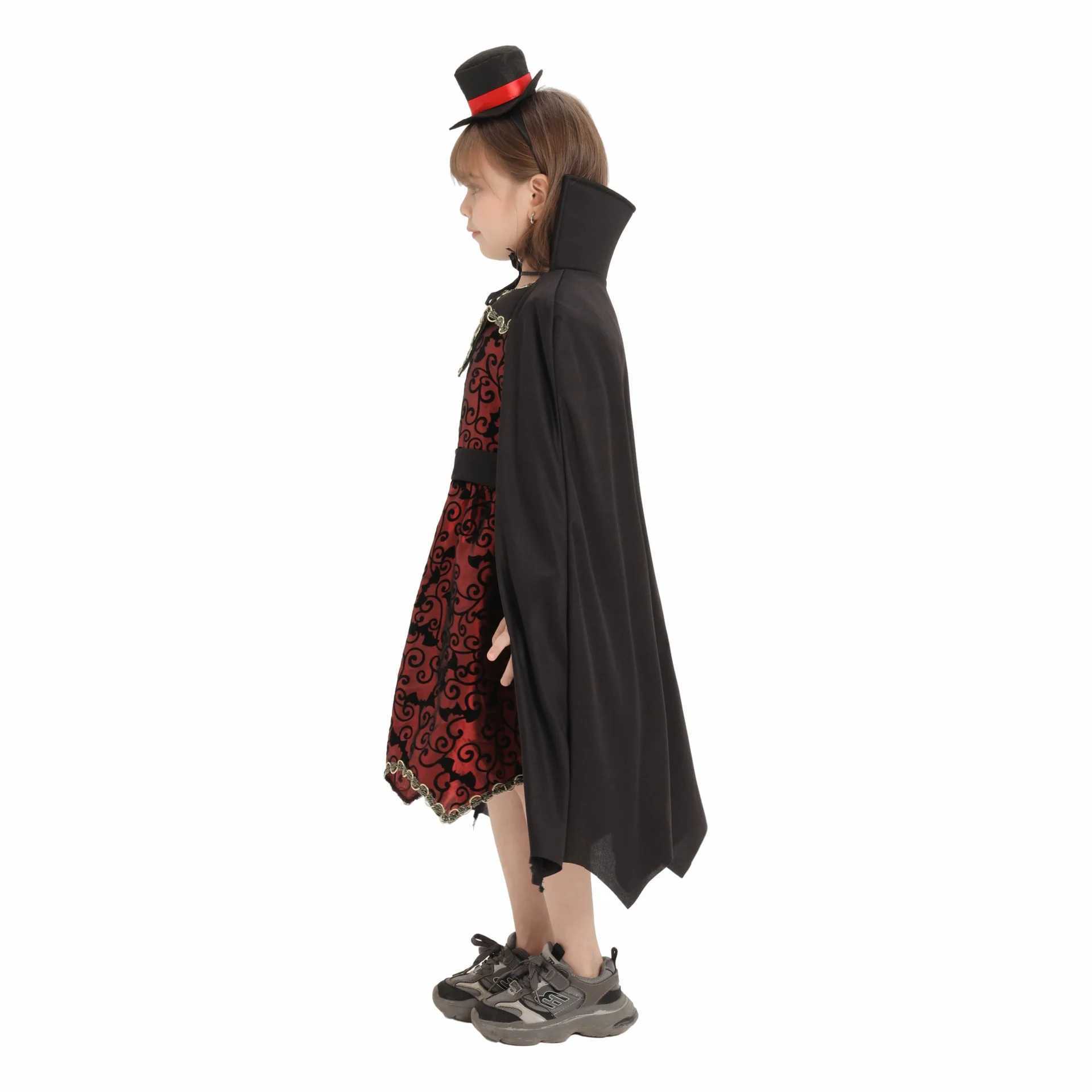 Children Horror Dress Up Vampire Noble Girl Halloween Cosplay Party Dress Up Costume Kids School Role Playing Stage Outfit L250918