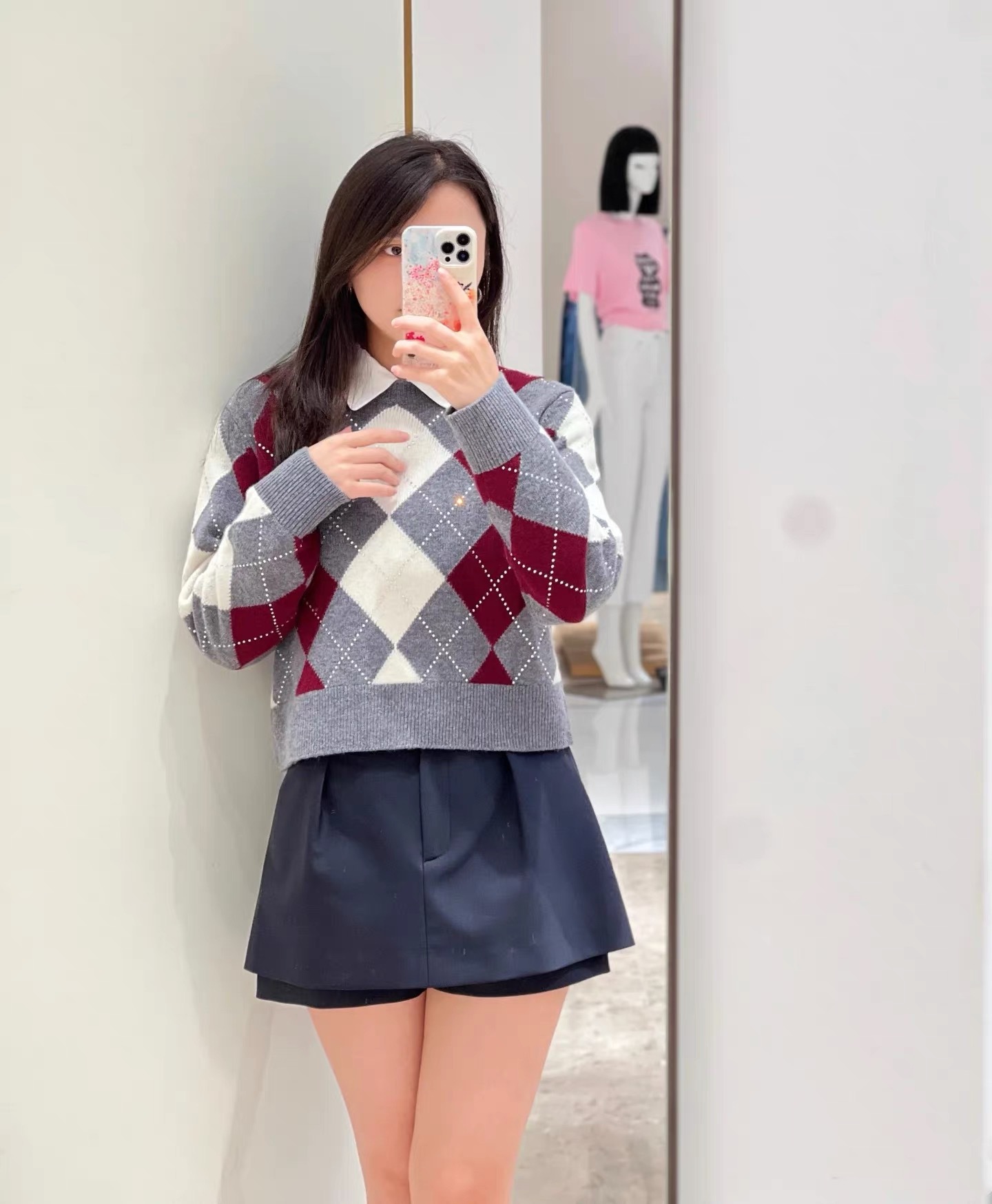 Fashion Sweatshirt Womens Anime Hoodies Cotton Pullover New Classic Hand Embroidery Letter Print Loose Women Casual Versatile Round Neck Hoodie Sweate