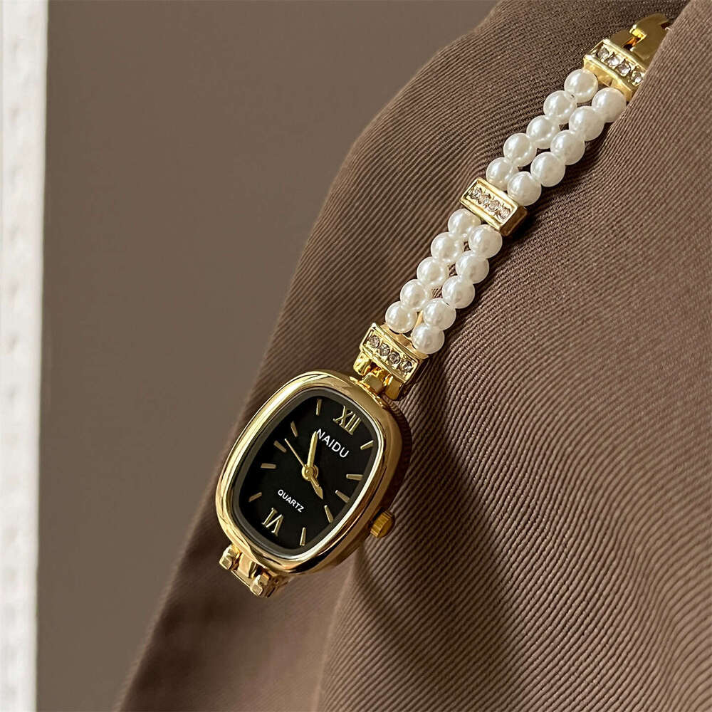 NAIDU New Pearl Oval Dial Simple Designer Fashion Women's TikTok Live Model Quartz Watch