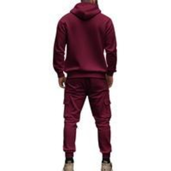 Men's Fashion Hooded Sweatshirt Set, Warm Thickened Casual, Long Pants & Pullover, Fall Winter Streetwear, Comfortable Fit