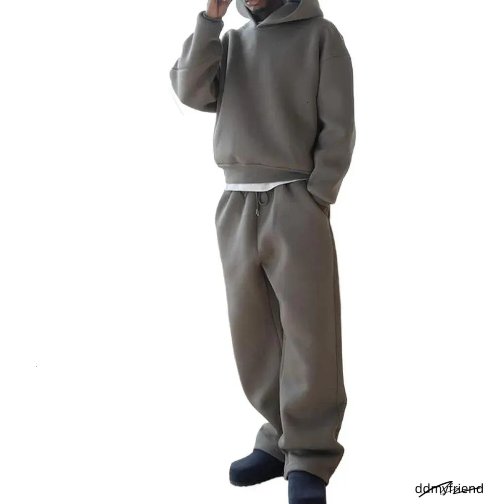 Mens Sweatshirt Sets 2 Pieces Sale Spring Male Hoody Pullover Loose Hoodie Coats High Elastic Wide Leg Pant Suits Ykd-0520 250806 ddmyfriend