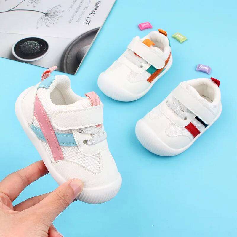 Toddler Four Seasons 0 To 3 Years Old Baby Soft Bottom Non-slip Girls Boys Mesh Breathable Single Shoes