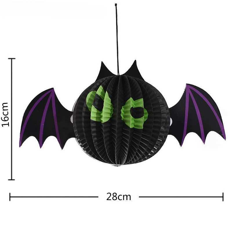 1pcs Halloween Hanging Paper Lantern Pumpkin Vampire Bat Spider Lanterns Halloween Spooky Decoration Party Supplies Props C250919
