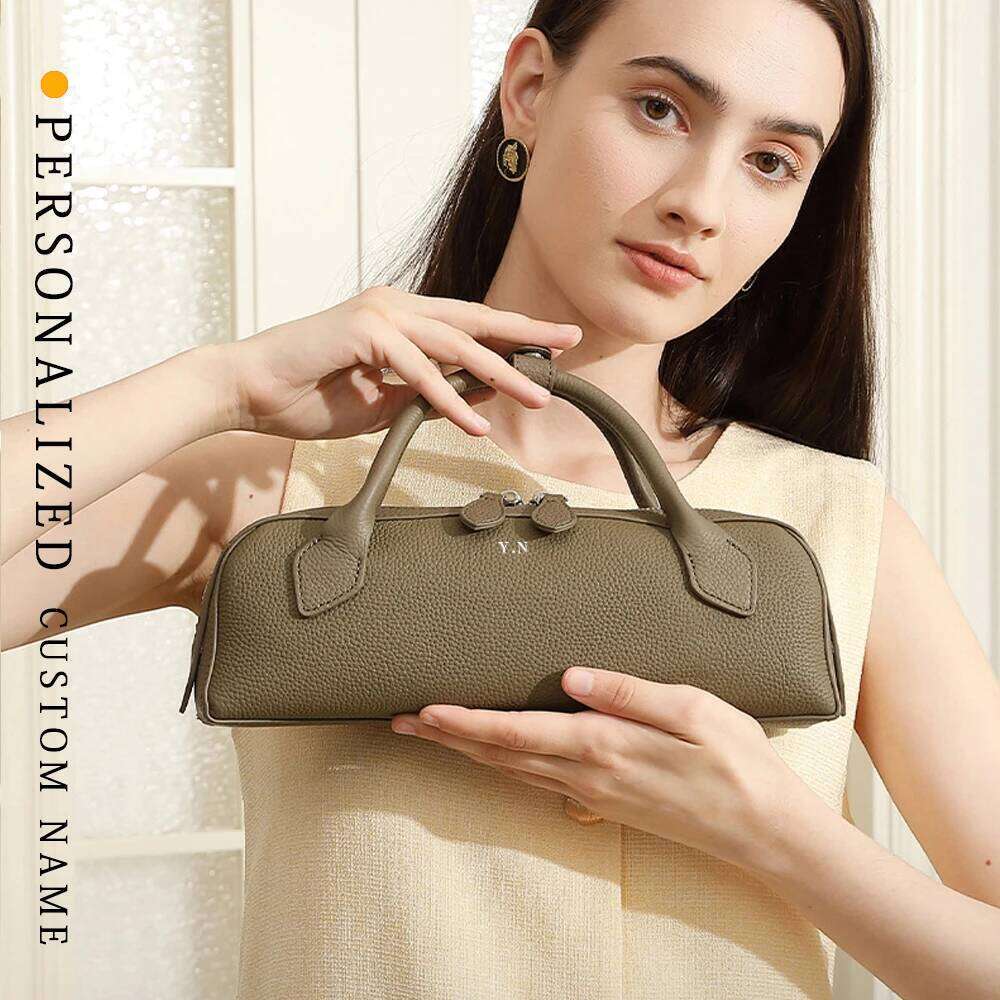 Designer Bags Genuine Leather Hand-Held Armpit Women's New Designer Sausage Bag Commuting Versatile Shoulder Long Baguette Women's Handbag L