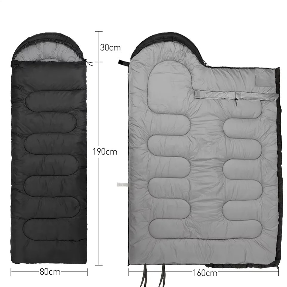 Camping sleeping bag light 4 seasons warm envelope backpack outdoor mummy cotton winter camp equipmen 250918