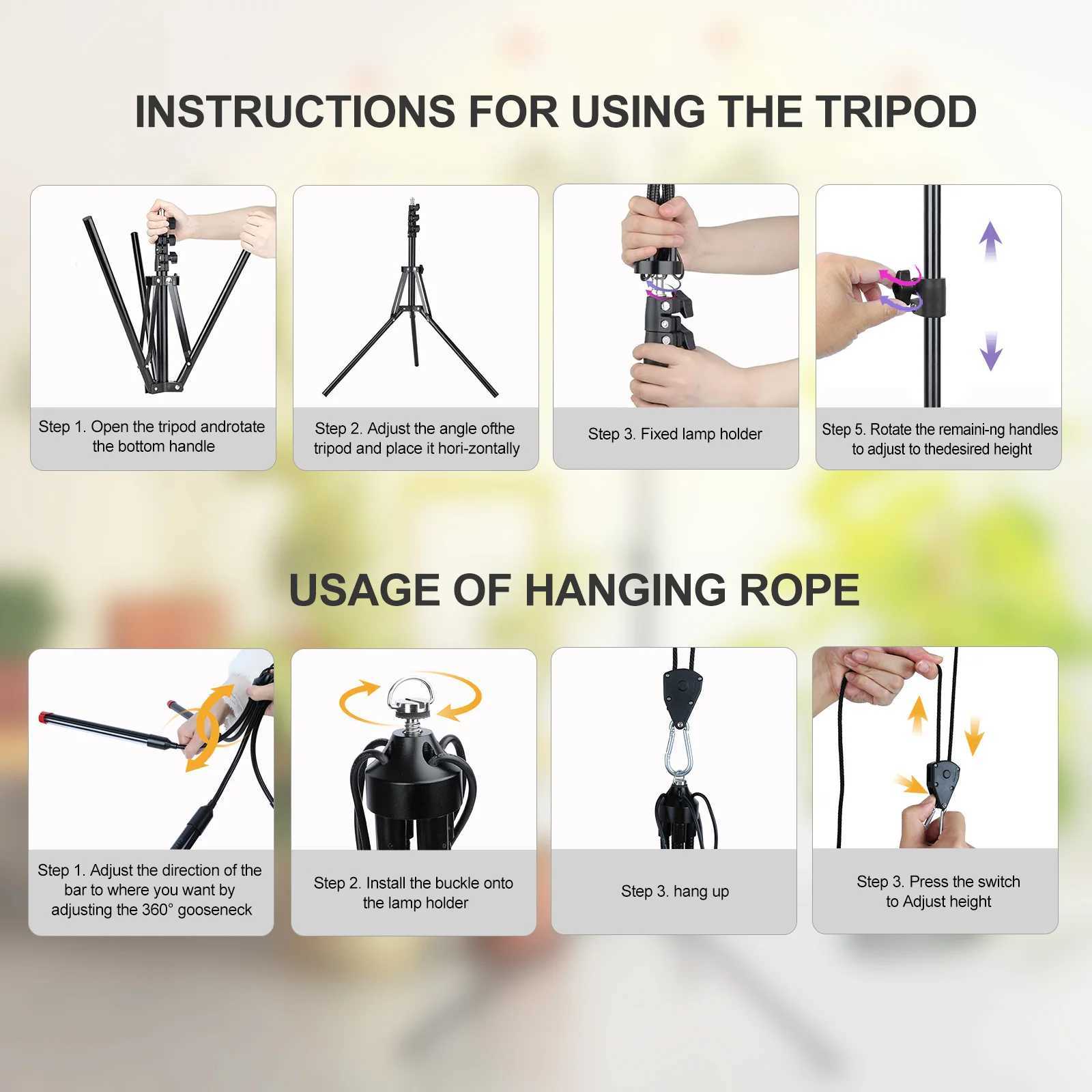 FECiDA Gamechanger 45W NOT 15W Enough Bright 5Head Stand Grow Lights for Indoor Plants 2025 Standing LED Plant Grow Light C250919