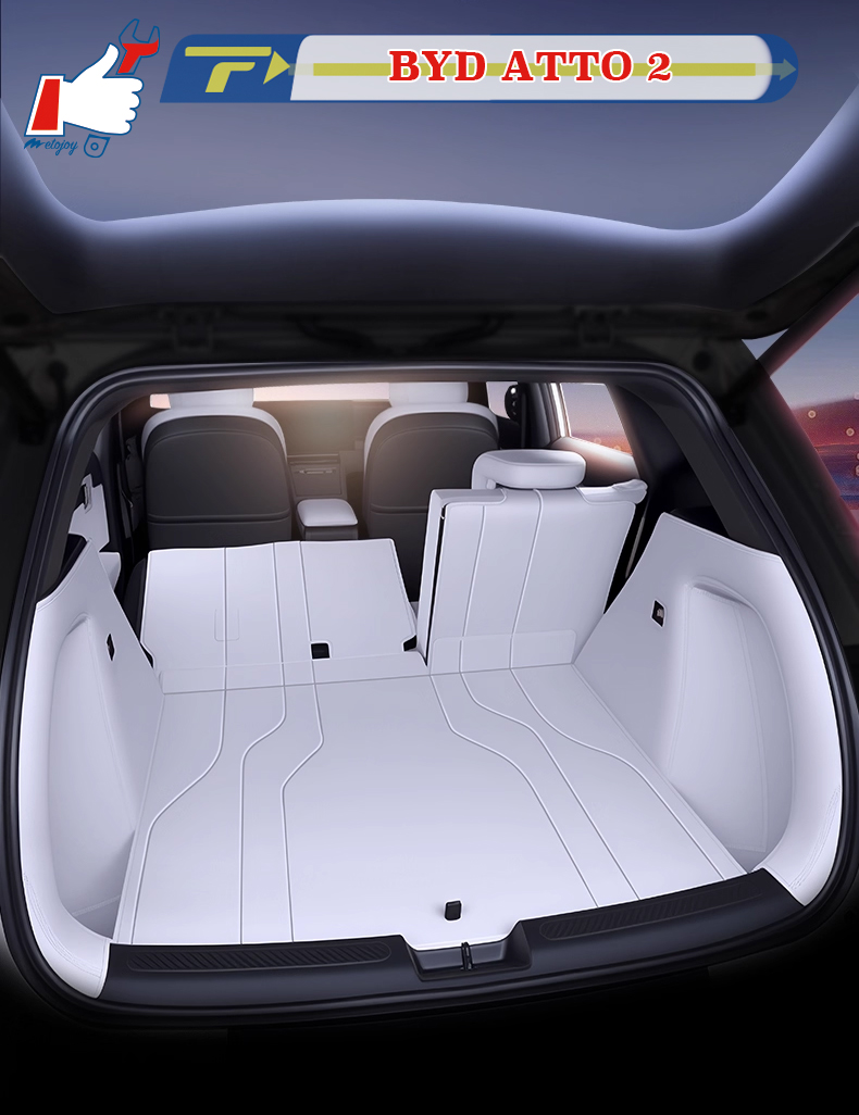 For BYD ATTO 2 YUAN UP 2025 Car Trunk Mat Custom Fit Cargo Mat 3D Shaped Trunk Liner XPE Trunk Protection Mat Chair-Back Protection Mat Rear Trunk Ful