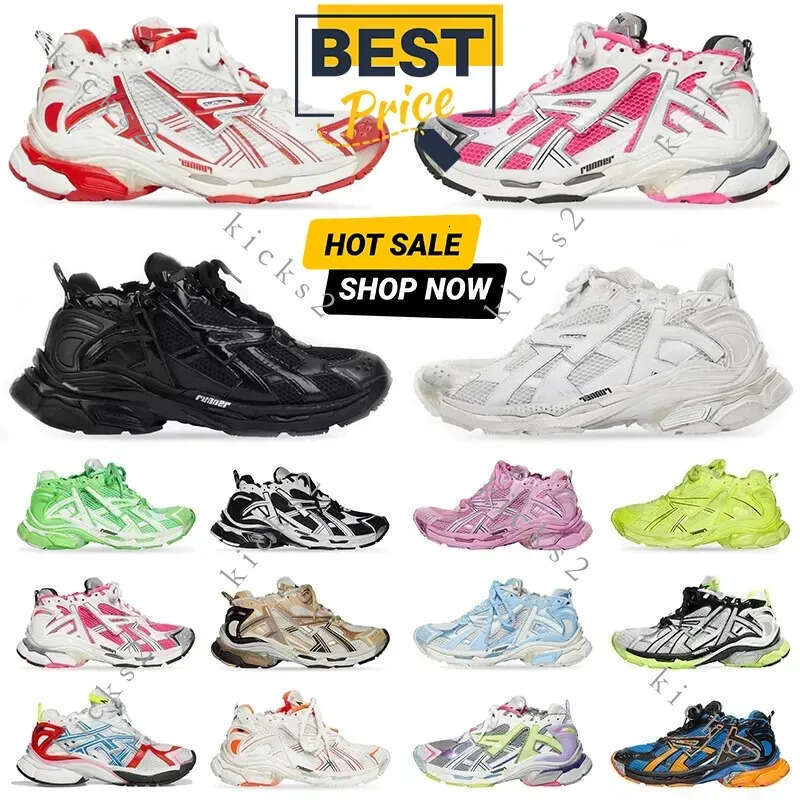 Designer Runner 7.0 7.5 Sneaker shoes Track 3.0 Men Women Paris Triple White Black Pink Grey Beige Sneakers Gomma Leather Nylon Printed Platform Eur 36-46