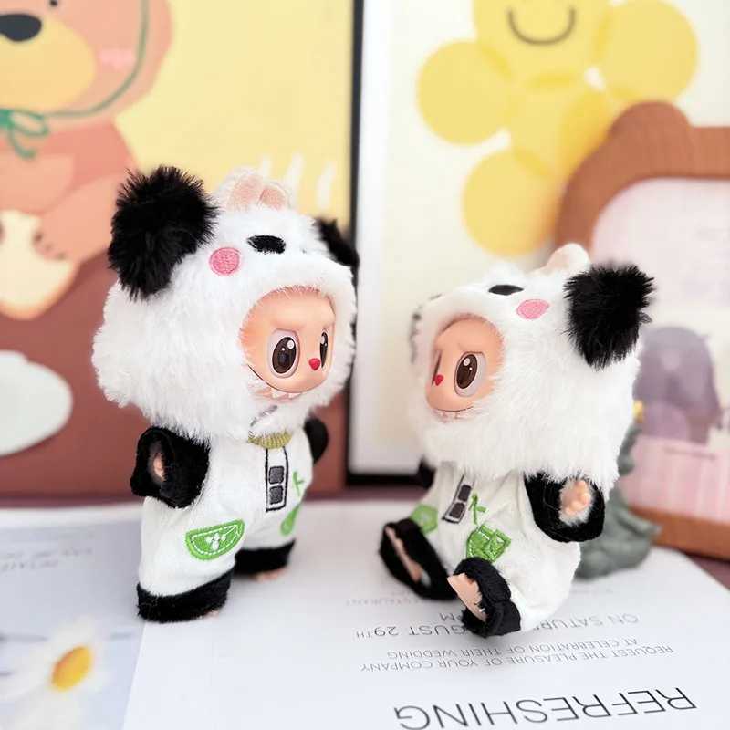 Clothes For Labubu Animal Panda Happy Dress Costume 1st 2nd 3rd Gen 17cm Labubu Sitting Party Outfit Accessories C250919