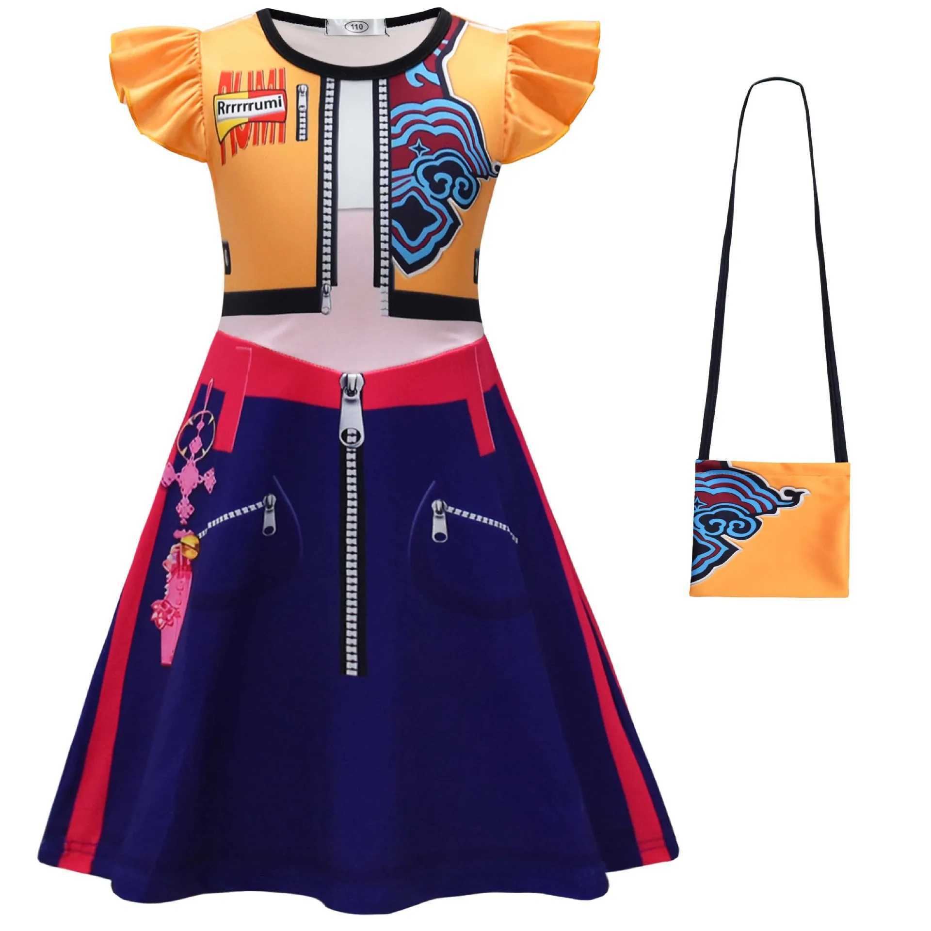 Kids KPop Demon Hunters Dress Clothes Cosplay Costume Girls Cartoon Rumi Dresses Children Casual Girl Dress Halloween Xmas Party L250918