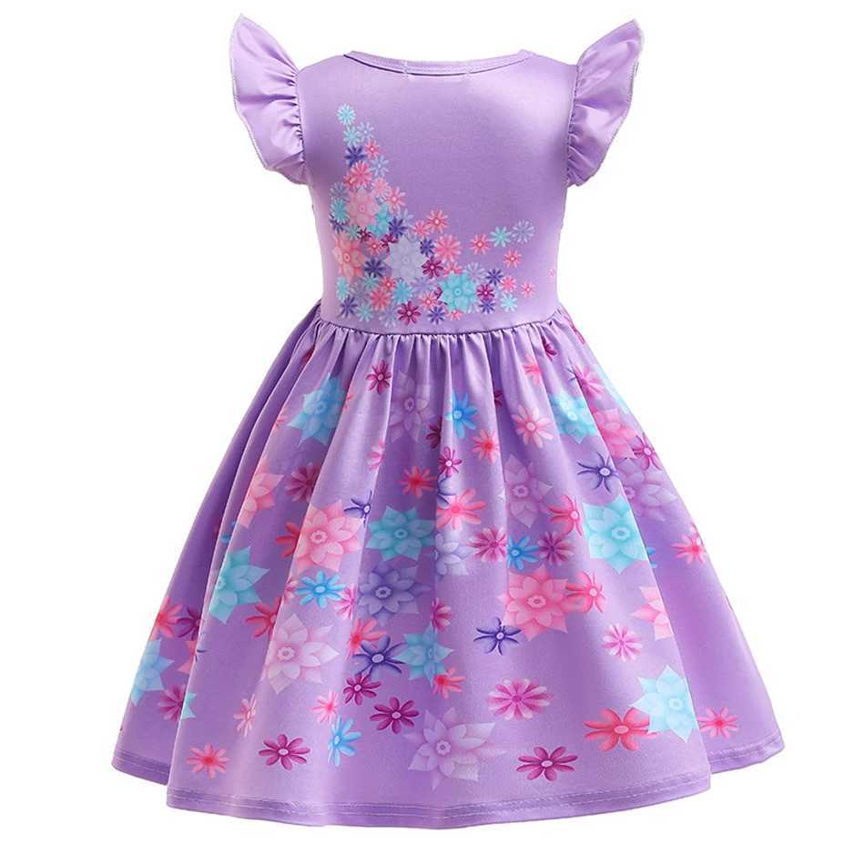 Mirabel Isabela Cosplay Princess Dress Kids Encanto Charm Costume Girls Halloween Childrens Day Birthday Party Holiday Clothes L250918