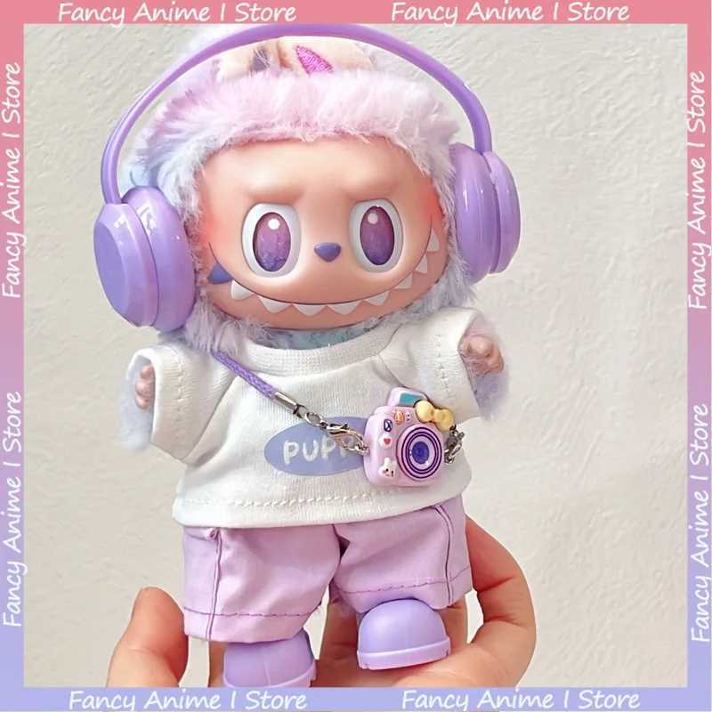 For 17cm Labubu Cute Decoration Little Clothes Dopamine Fashion Clothing Set Kawaii for V1 V2 V3 Labubu Doll Accessories Gifts C250919