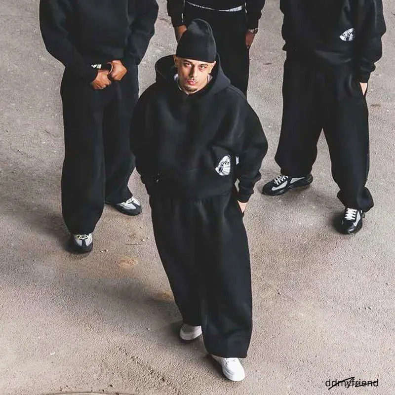 2025 Autumn Winter Hoodie Fashion Street Style Versatile Personalized Embroidery Couples 250729 ddmyfriend