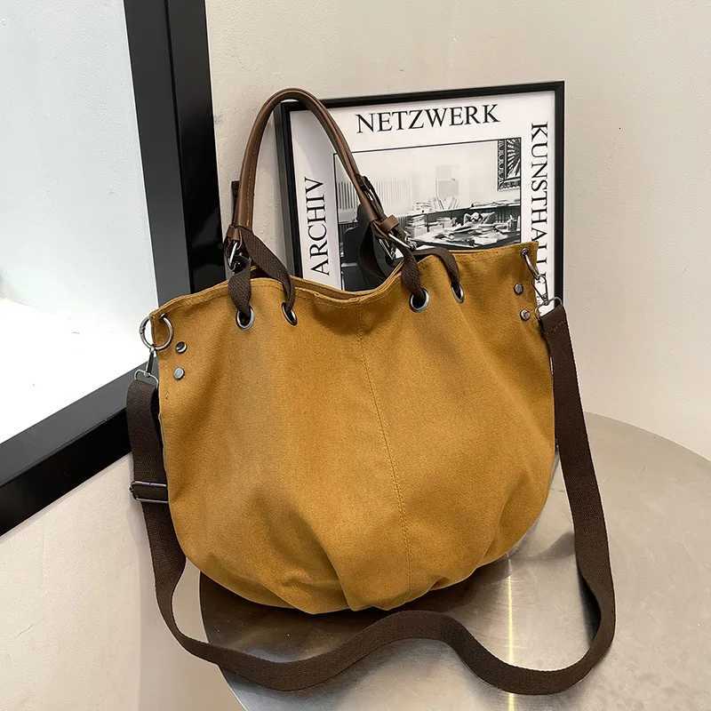 Vintage Crossbody Bag for Women Shoulder Bags Large Capacity Workwear Canvas Small Tote Bag for Women Designer Bag XJ250918