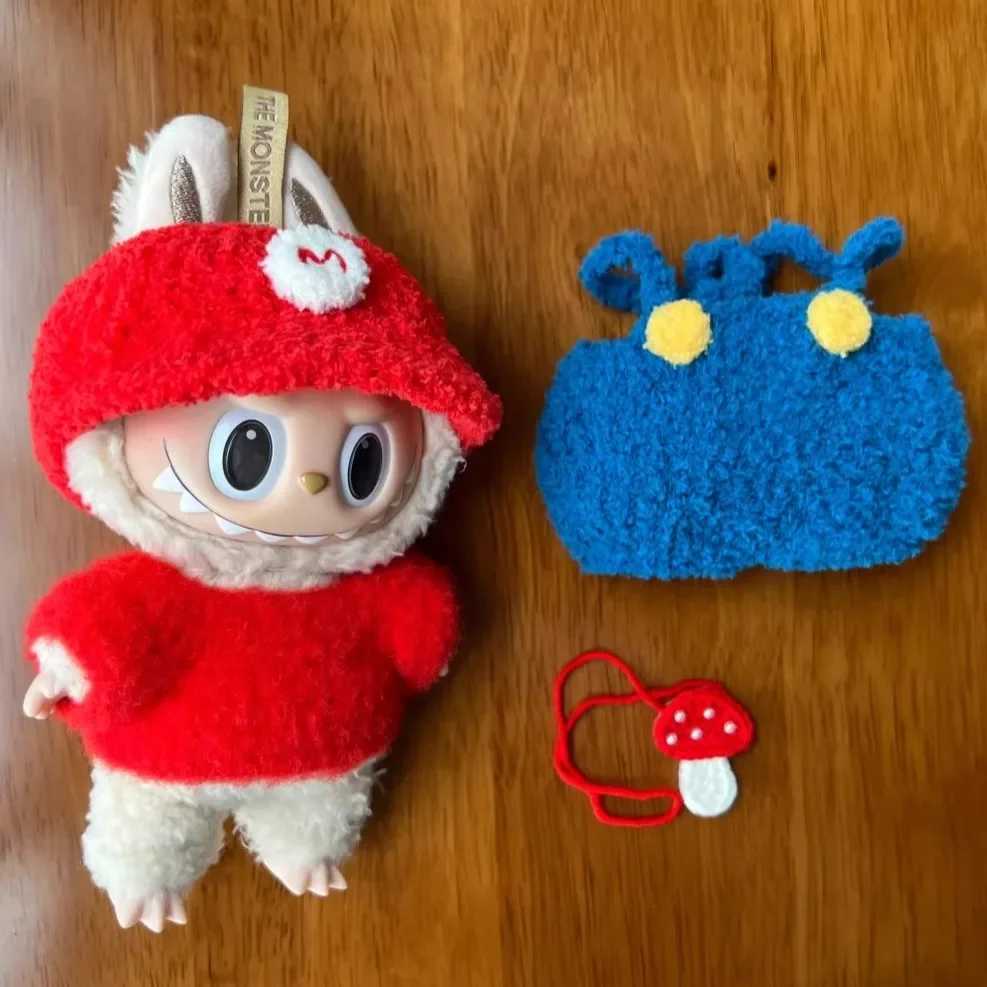 Anime Kawaii Labubu 17cm Plush DollS Clothes Outfit Accessories Idol Dolls Jumpsuit Sitting Party Clothing Gifts C250919