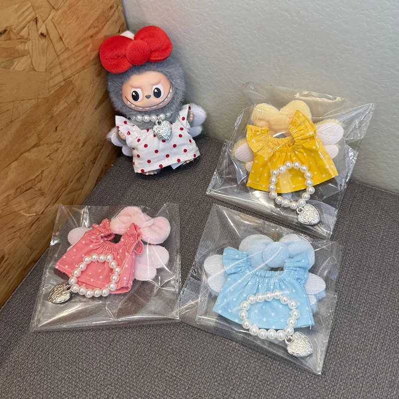 3Pcs Dress with Necklace For 105cm Labubu 40 The Monsters Pin for Love Series Doll Clothes Outfit Accessories Ropa Labubu C250919